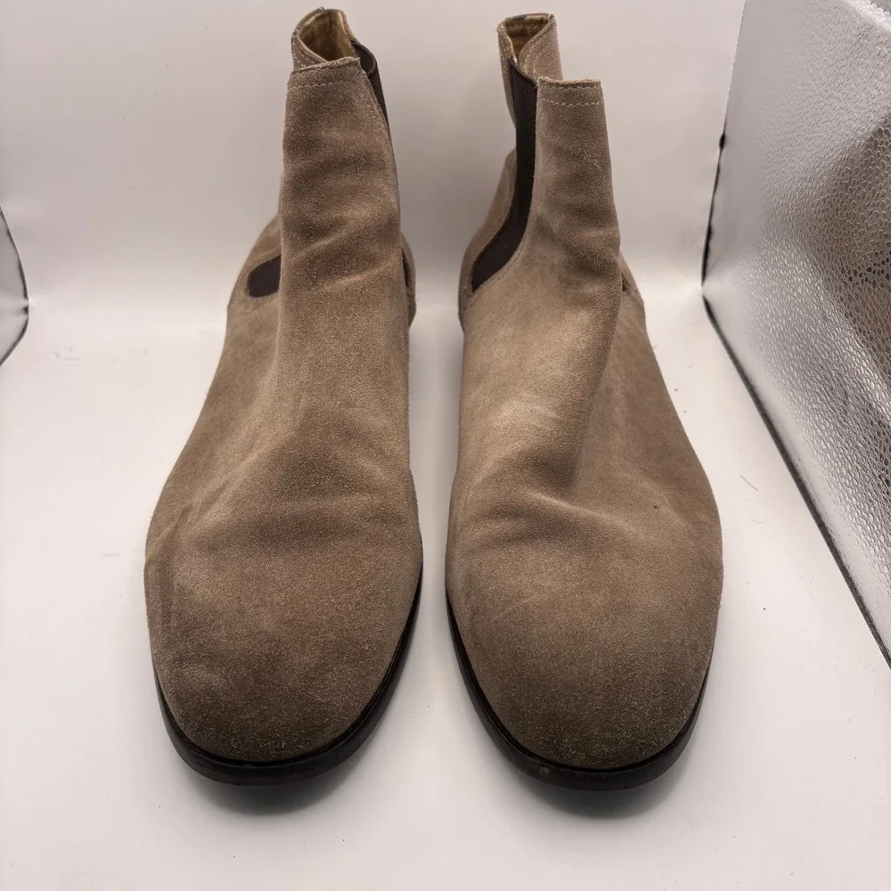 Aldo Lovewia Mens Tan Suede Chelsea Boots Size 12 Ankle Pull On Brown LOVEWIA-37
